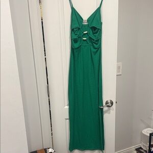 SHEIN Strapless Green Dress